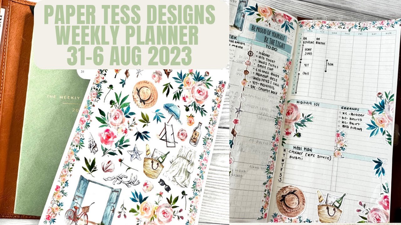 Paper Tess Designs - Weekly PWM || 31-6 Aug ||  Productivity. Planning