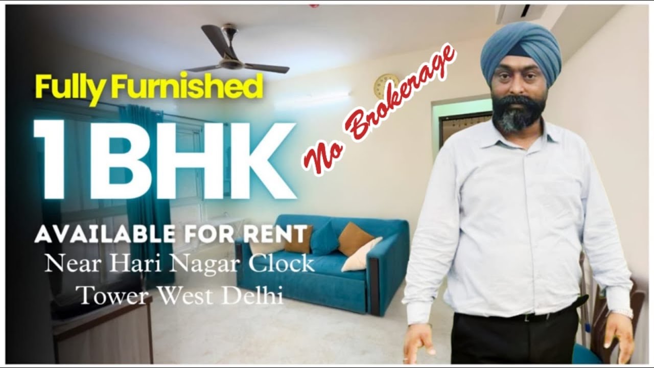 Fully Furnished 1 BHK For Rent Near Hari Nagar Clock Tower West Delhi 9015143220