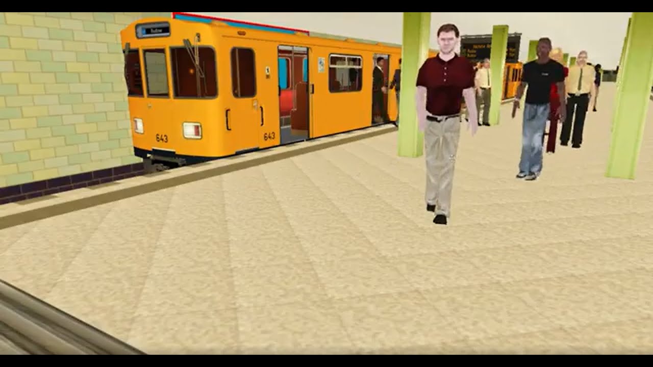 Omsi 2 - U-Bahn U7 Rudow İstasyonu - BVG Class A3L92 Gelişi ve Gidişi