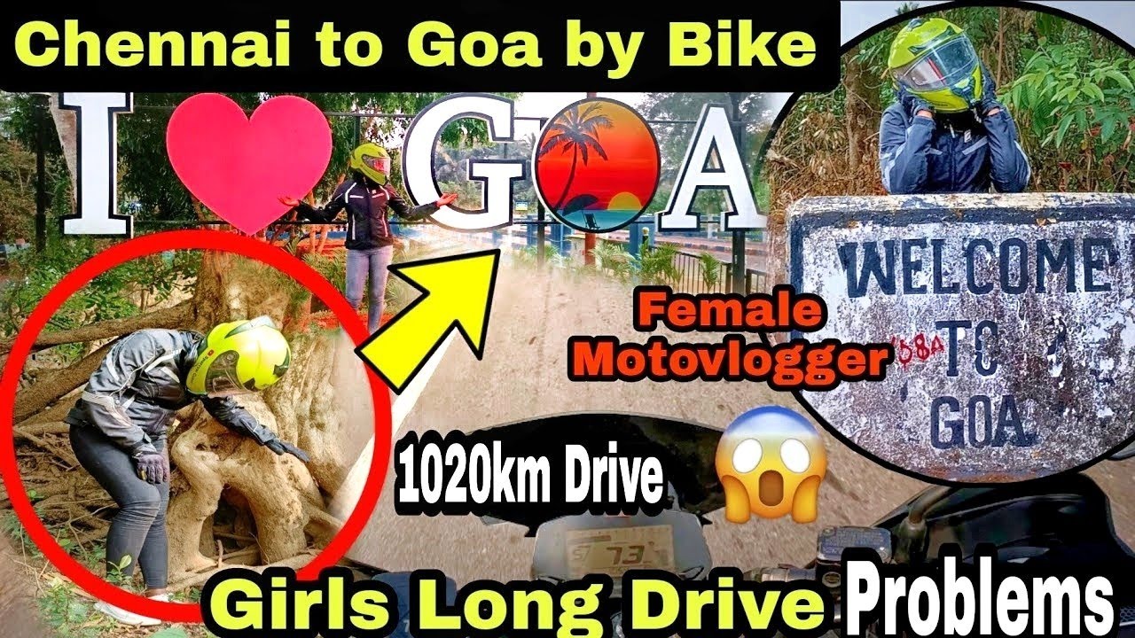 😖1020 km bike drive | 📍Chennai to Goa by Bike | 😍My 1st long ride | Female Motovlogger | Episode 1💚