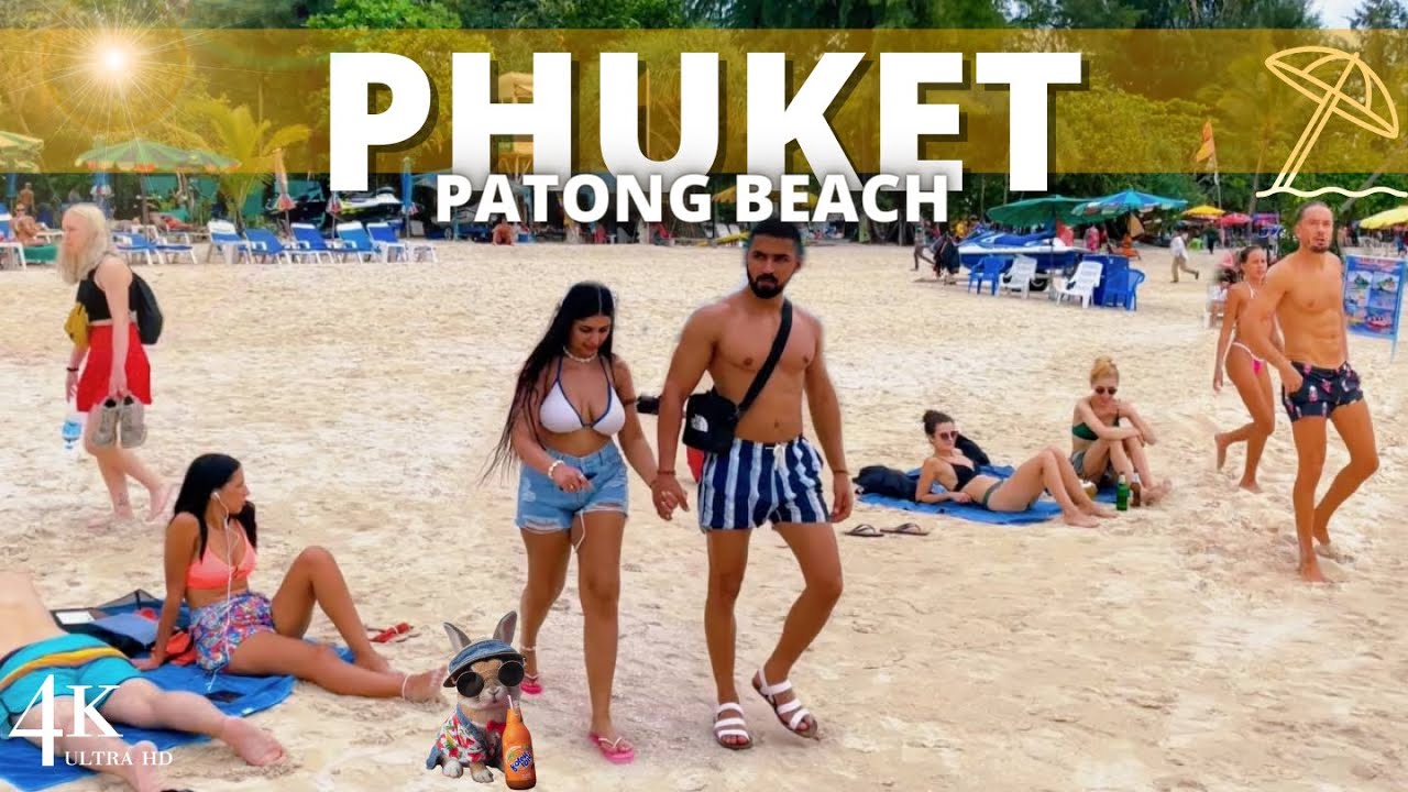 【4K🇹🇭】Phuket 2023  Walking from Patong Beach to Bangla Road