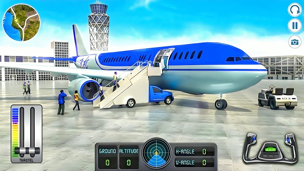 City Flight ✈️ Simulator Driving Game || Plane Boeing Emergency Landing 🛬 Android Gameplay 