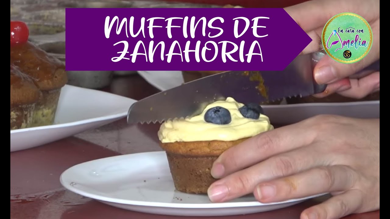 MUFFINS DE ZANAHORIA CON FIBRA: «CON»  y «SIN» LÁCTEOS | En casa con Amelia