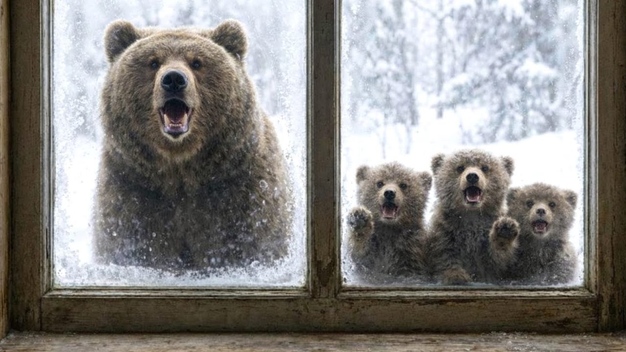 Медведица КРИЧАЛА в окно при температуре -40°C. Она просила только об одном — спасти своих детены...