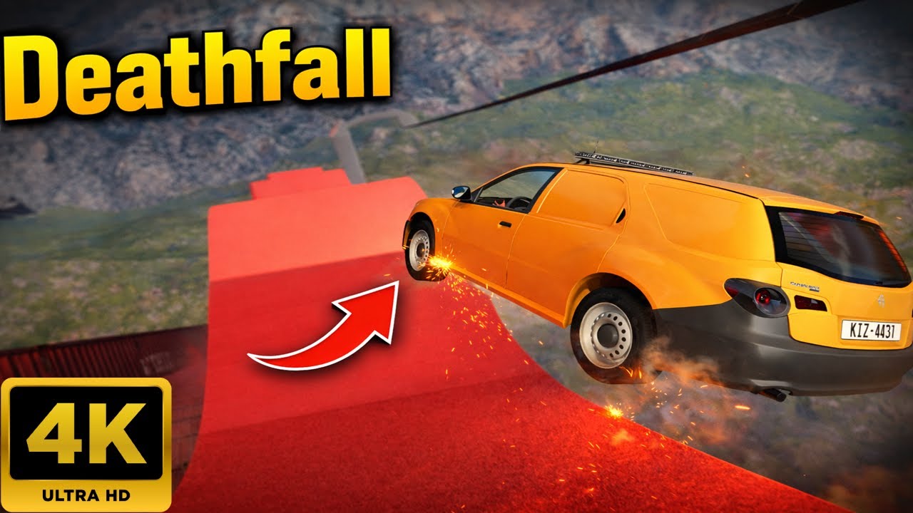 Cars vs Death fall #92 - BeamNG Drive