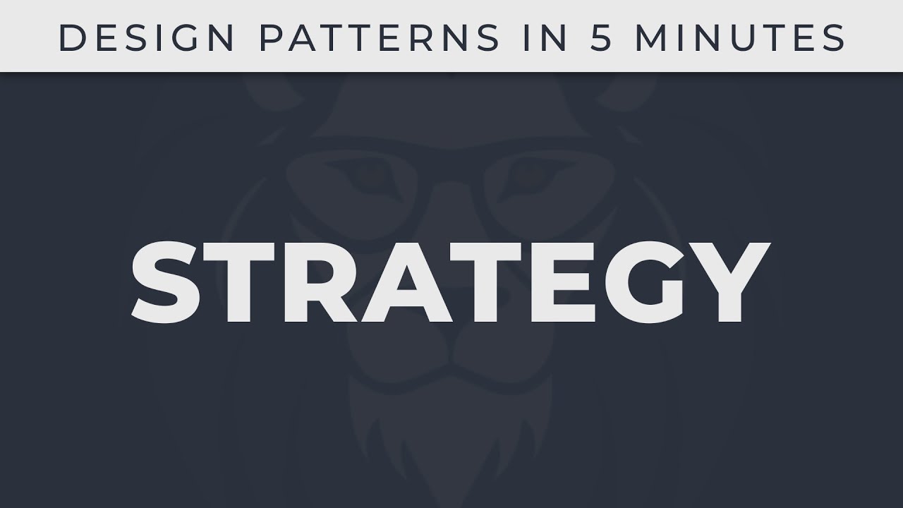 Strategy - Design Patterns in 5 minutes