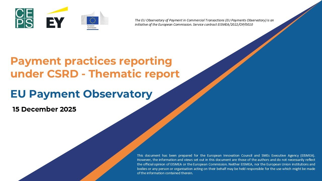 Can reporting contribute to better payment behaviour amongst EU companies?