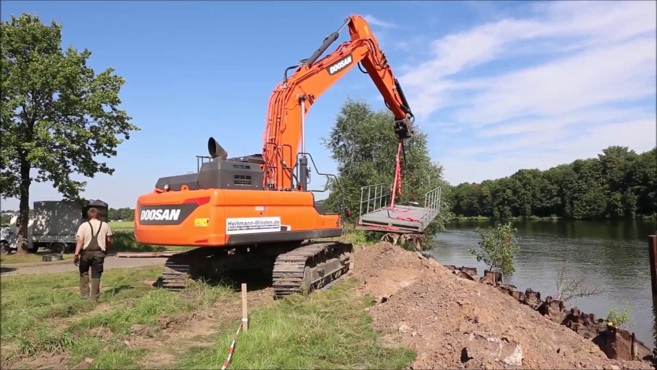 Rückbau der Spundwand am Schiffsanleger in Petershagen