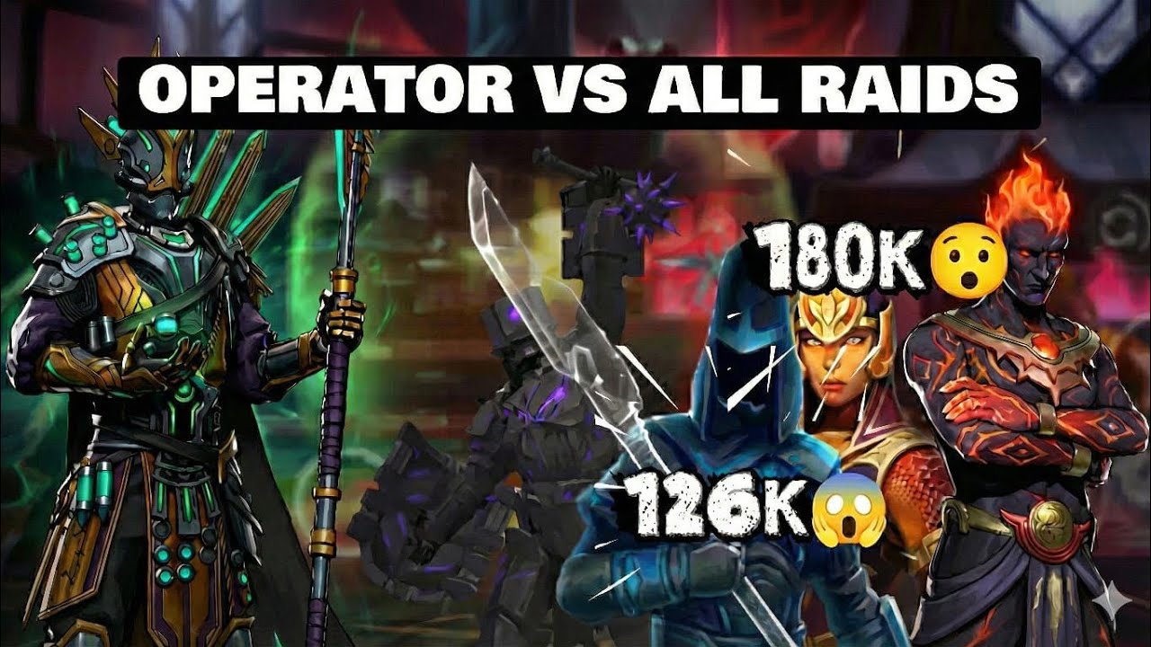 Shadow fight 3: Operator vs all Raids(Crazy damage😱)(must watch🔥)