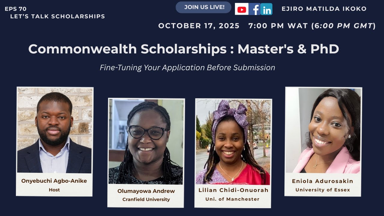 Commonwealth Scholarship: Master's and PhD