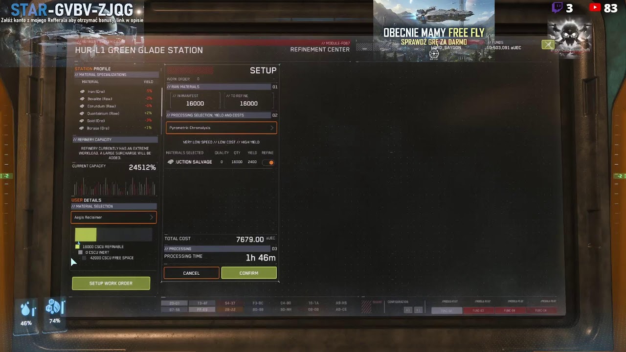 Star Citizen 4.9  ---  Free Fly  !!!DROPS on Twitch!!!  Pograjmy bez celu :),  PL/EN