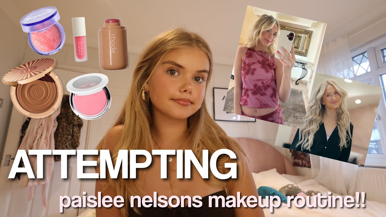 ATTEMPTING PAISLEE NELSONS MAKEUP ROUTINE!! 🌟🧖🏼‍♀️
