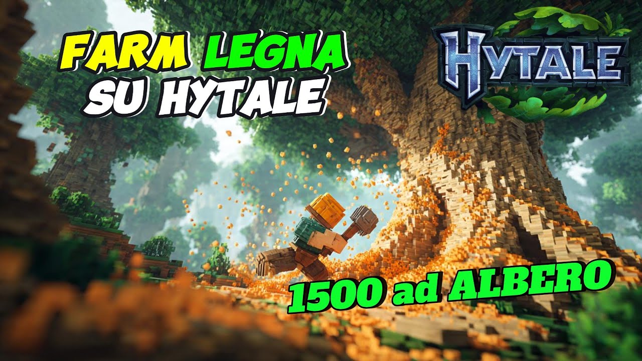 GUIDA FARM LEGNA su HYTALE: OLTRE 20K di LEGNA in MENO DI 10 MINUTI!