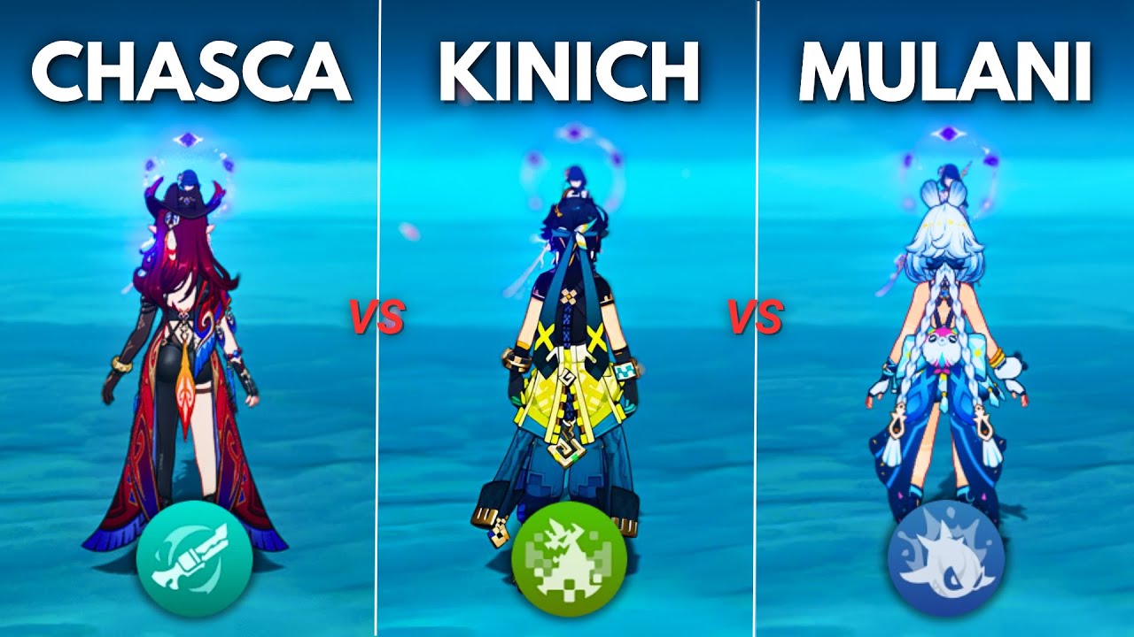F2P :- Who is the BEST NATLAN DPS?? Chasca vs Kinich vs Mualani ! [ Genshin Impact ]