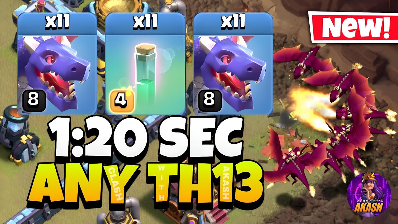 Epic Strategy! TH13 Dragon is the Easiest TH13 Attack Strategy in Clash of Clans