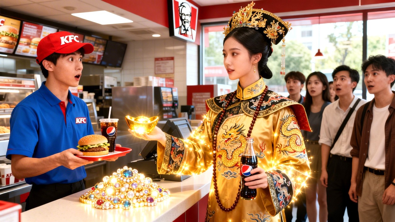 จักรพรรดินีเดินทางมายังยุคปัจจุบัน และเขาได้มอบโค้กให้เธอ เธอจึงตอบแทนเขาด้วยอัญมณีมูลค่าหลายล้าน!