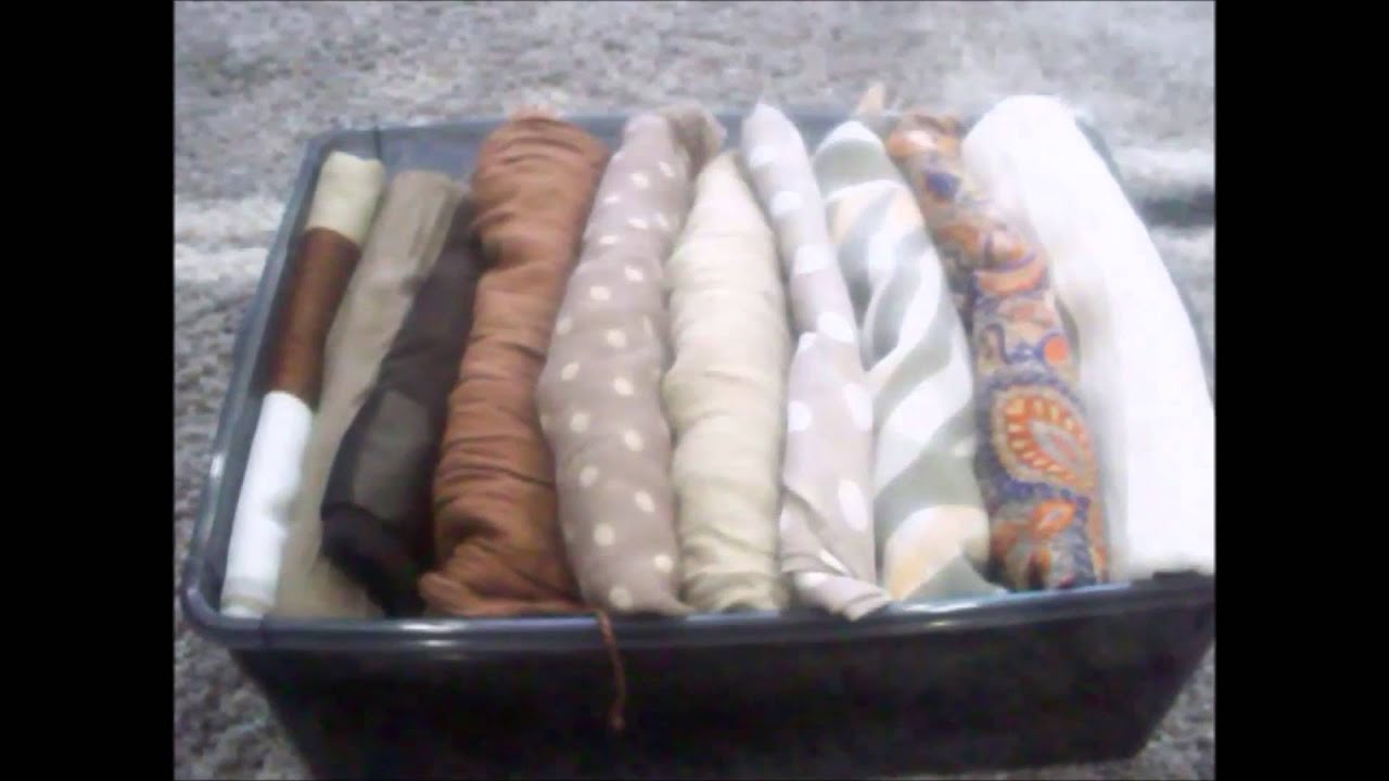 Comment ranger foulards, écharpes( How to organize scarves)