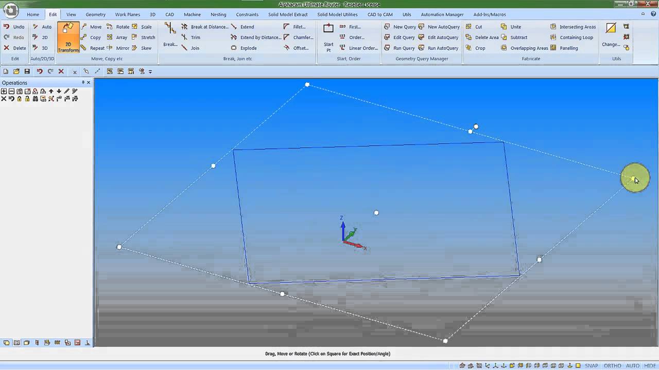 Alphacam 2016 R1 2D Transform