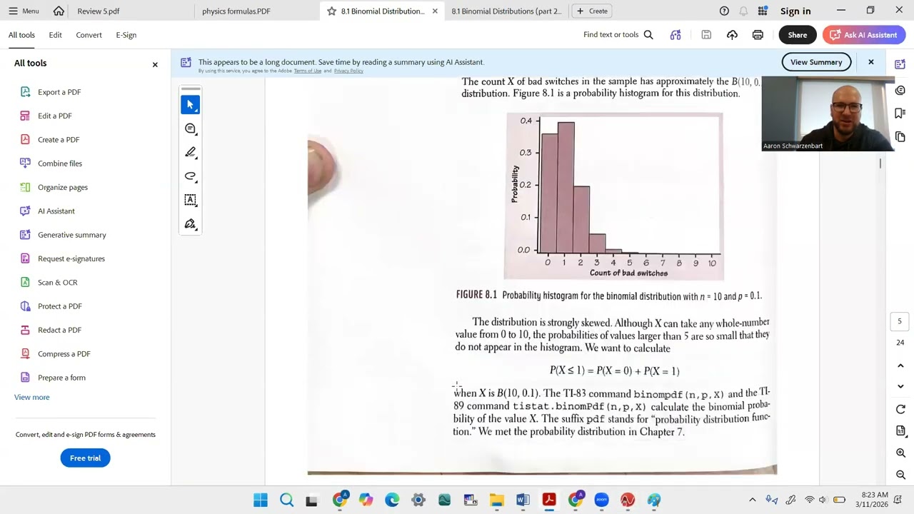 Stats 8.1 Binomial Distributions