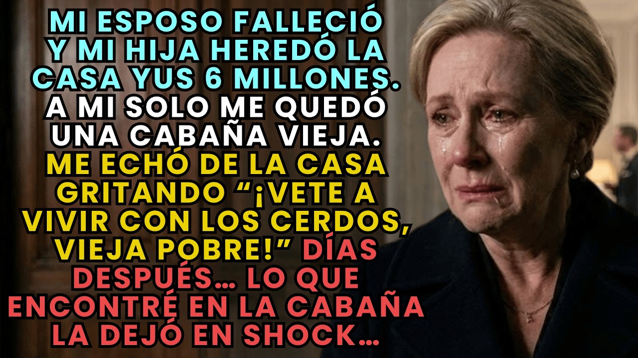 Mi esposo falleció y mi hija heredó la casa y 6 millones de dólares. A mí solo me quedó una cabaña…