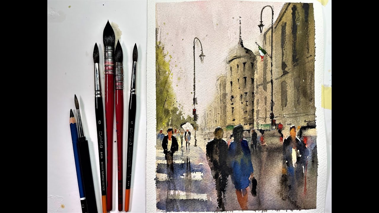 Italy Streetscene in Watercolour using the Glazing Technique - with Chris Petri