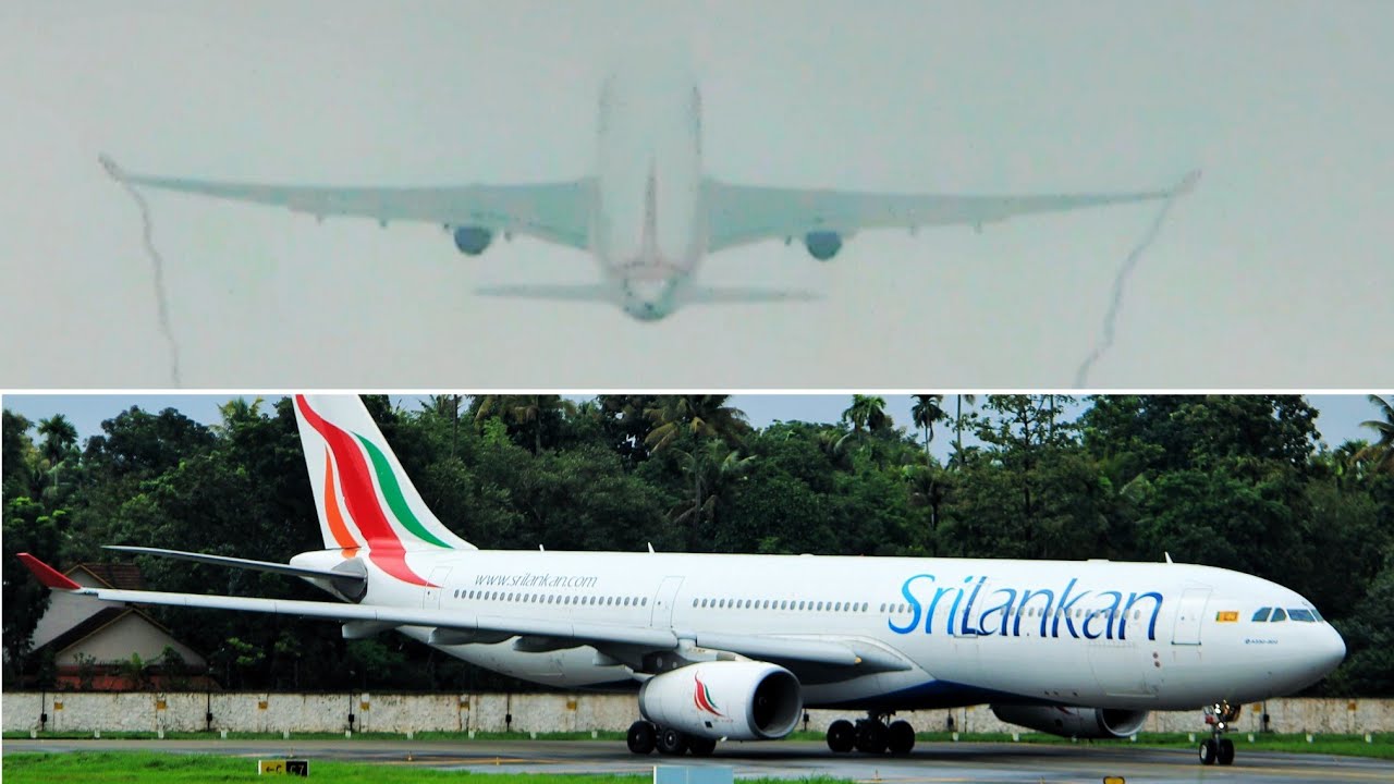 COLOMBO-LONDON|Srilankan airlines Airbus A330-300Take off At COCHIN International Airport| Refueling