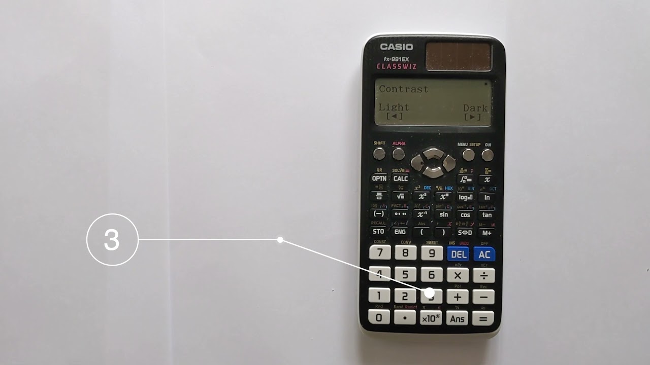 How to change the Brightness and Contrast Settings on Casio Classwiz fx-991EX Calculator