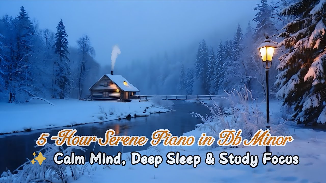 5-Hour Serene Piano in Db Minor ✨ Calm Mind, Deep Sleep & Study Focus