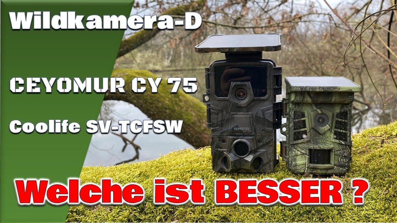 Coolife SV-TCFSW vs. Ceyomur C75. Der ultimative Vergleich der solargetriebenen Kameras