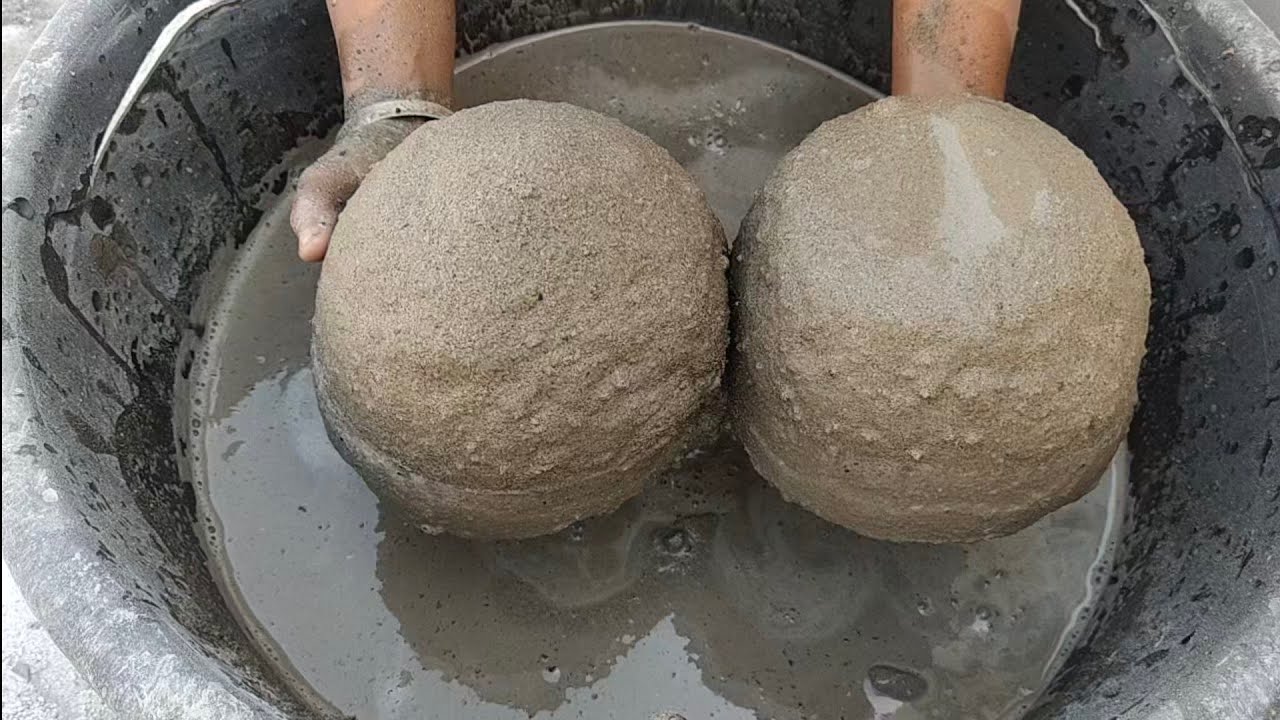 Super fine huge blocks of sand cemwnt crumbling in lot's of water 💦