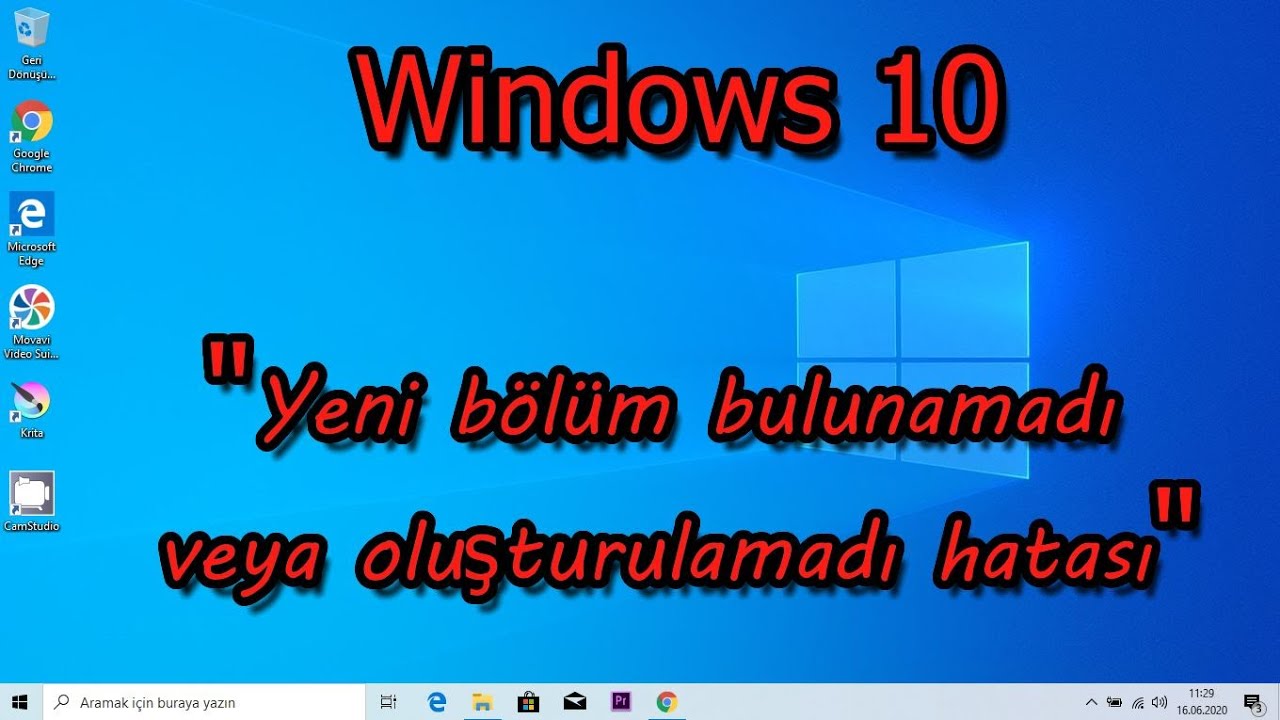 😜Windows 10 😎kurulumu sırasında oluşan yeni bölüm bulunamadı veya oluşturulamadı hatasının🤞😉😜 çözümü