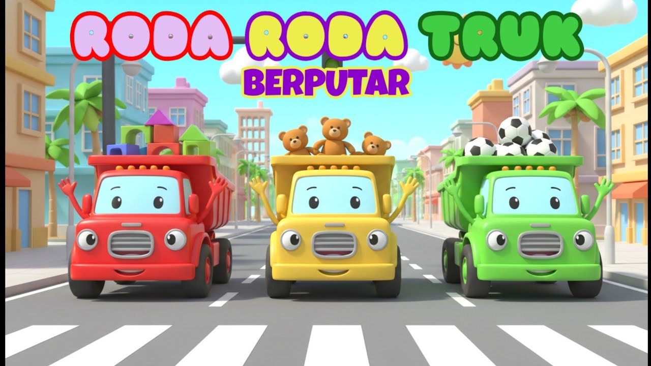 LAGU ANAK LUCU - RODA RODA TRUK - YUP YUP CARTOON