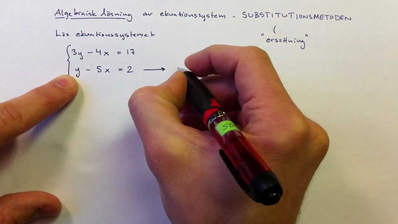 Substitutionsmetoden