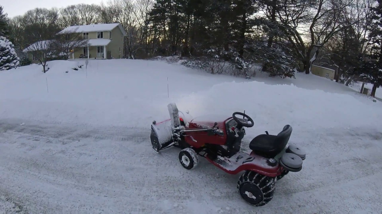 30' SNOW GEYSER from a Craftsman Lawn Tractor with 42
