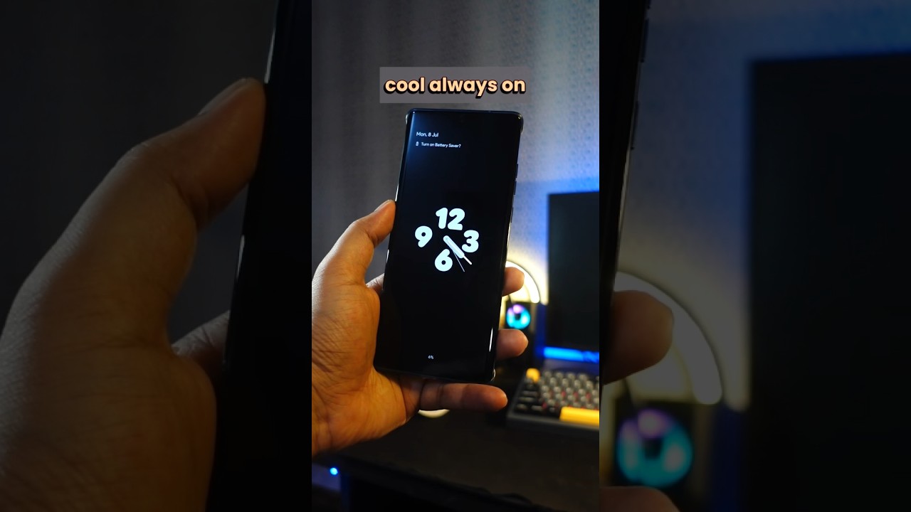 This Cool Android app brings AOD screen and edge effects for Music #shorts