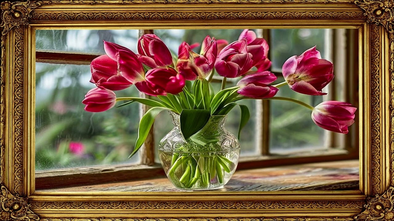 WALLPAPER TV ART TULIPS 3 HOURS / DUVAR KAĞIDI TV SANATI LALELER  3 SAAT