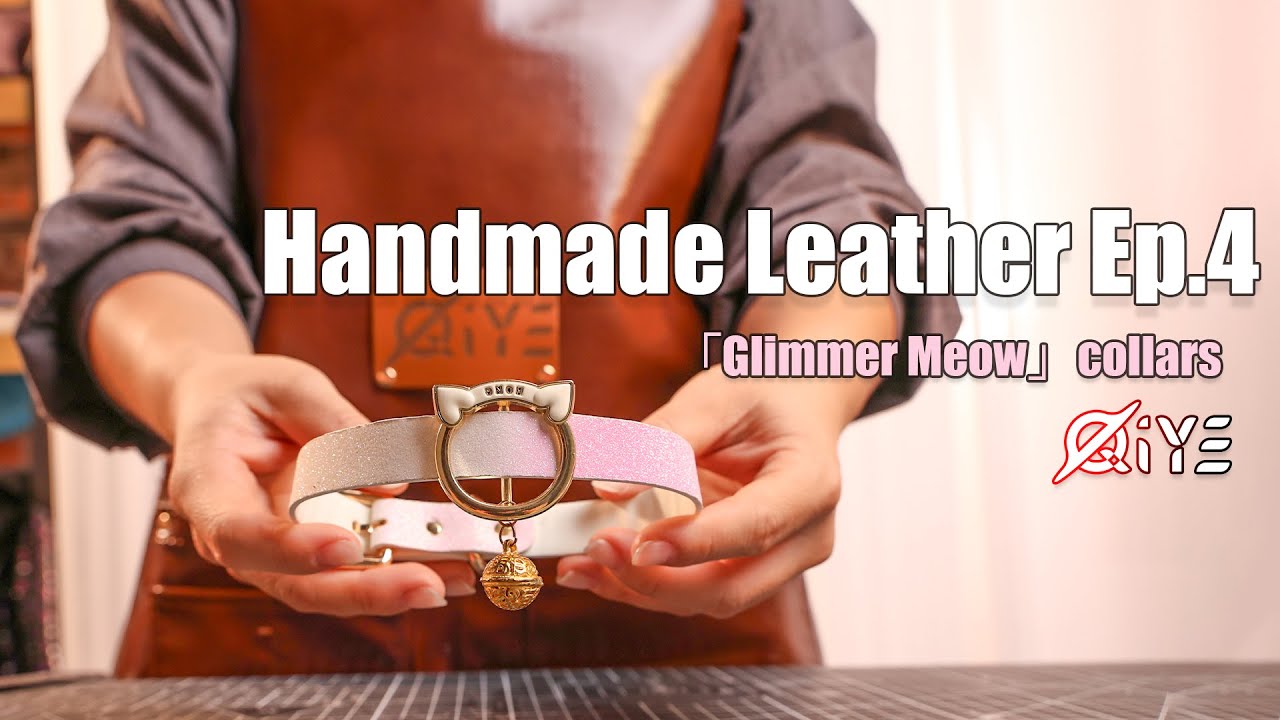 DIY -  Leathercraft From White to Purple ?! UV-Activated Handmade Collar Reveal!