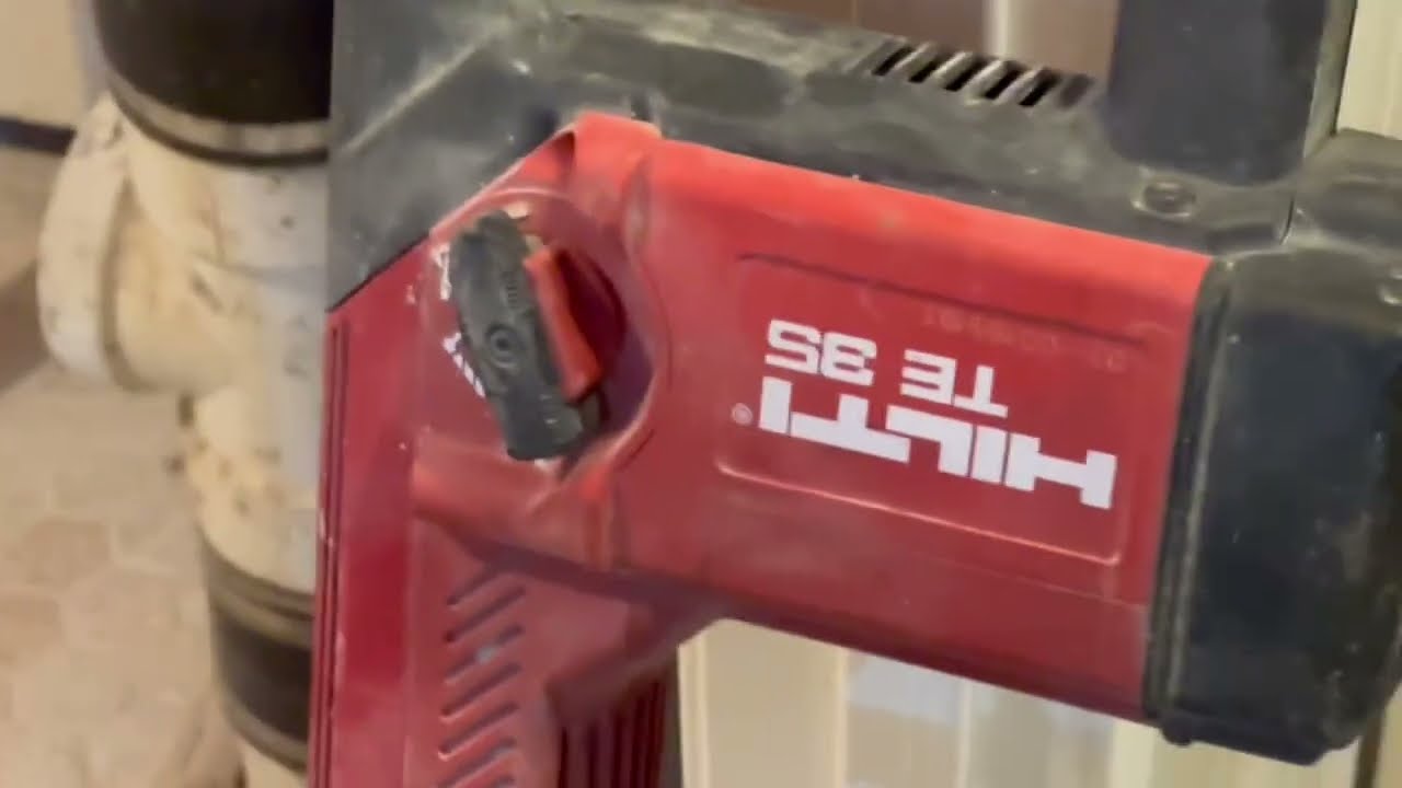 Hilti TE 35 combination hammer with SDS extension bit and chisel