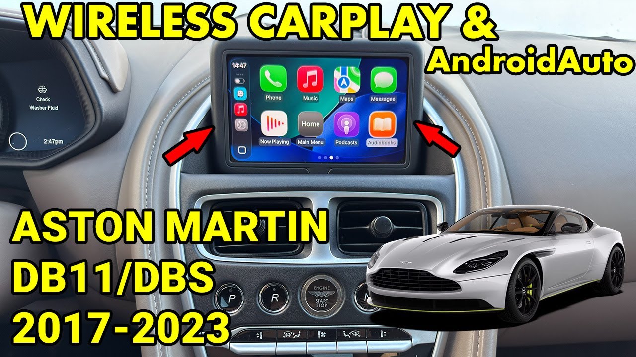 Беспроводные CarPlay и AndroidAuto в Aston Martin DB11 DBS 2017 2018 2019 2020 2021 2022 2023
