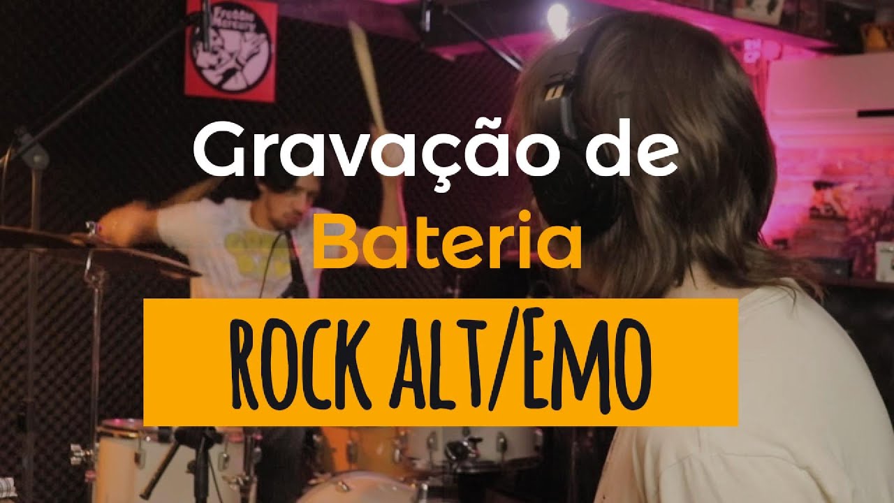 Gravando bateria de rock alternativo do zero!