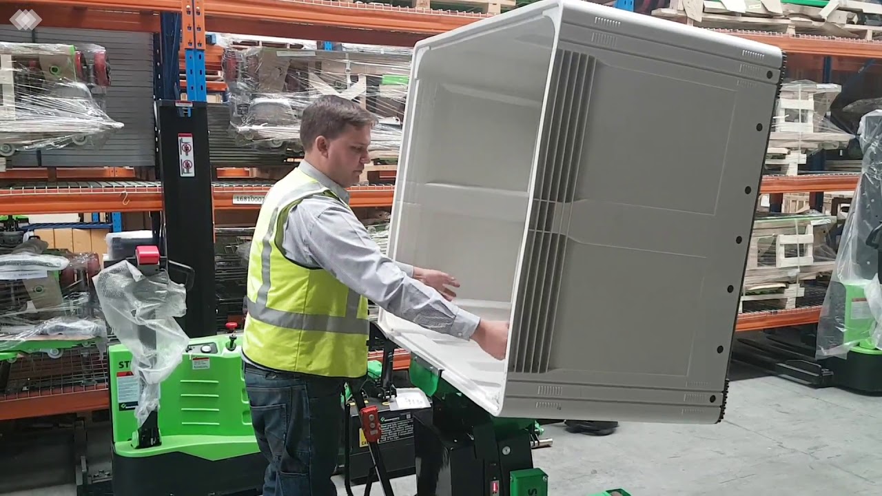 Custom STURGO Pallet Bin Lifter In Action