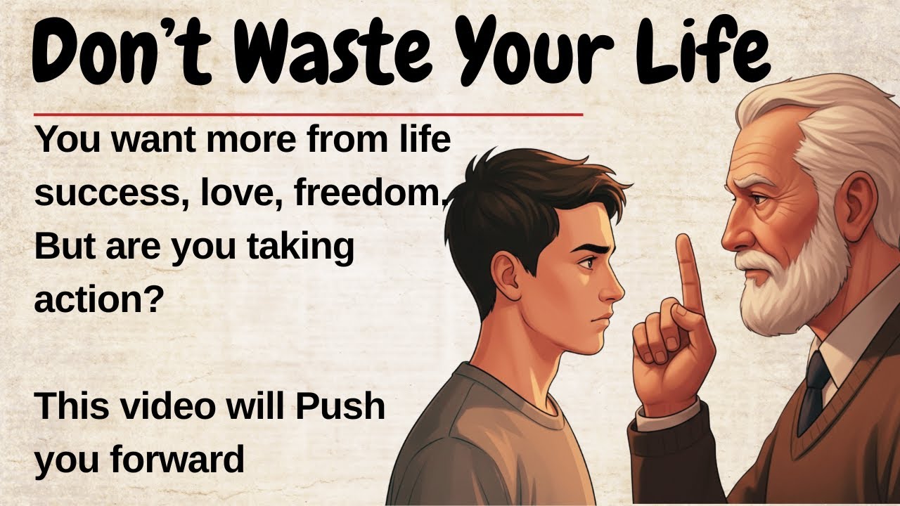 Don't Waste Your Life || Learn English With Motivation 🔥 || Graded Reader || Listening Practice✅️