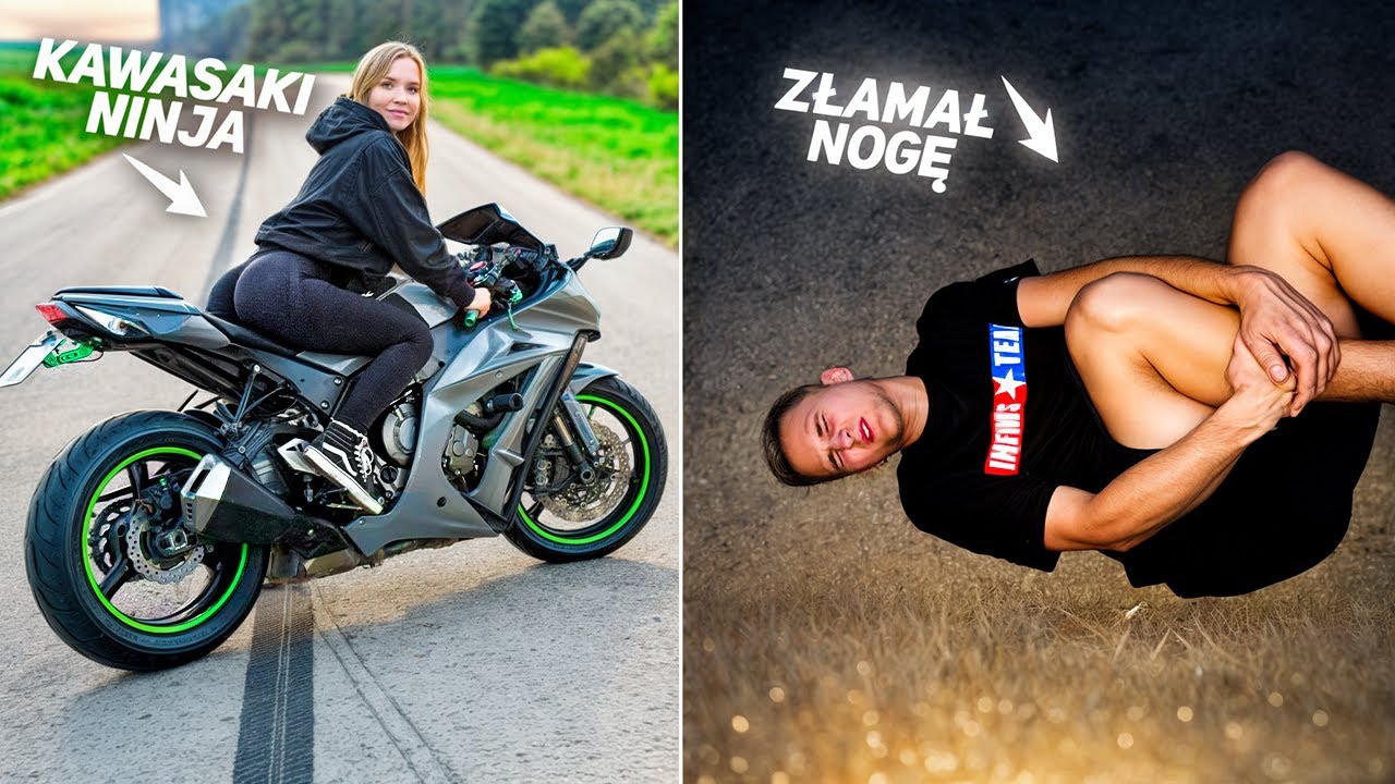 14 LATEK JEŹDZI NA KOLE KAWASAKI NINJA 1000 | GRZECHU ZŁAMAŁ NOGĘ