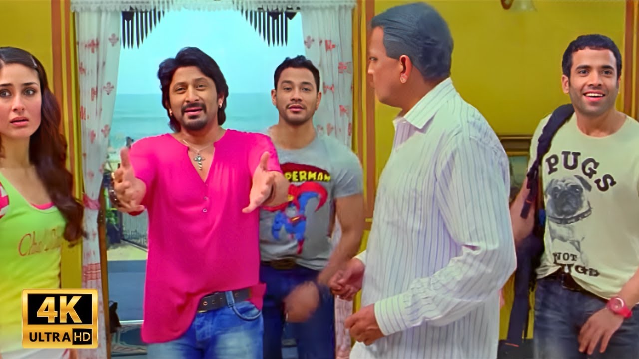 हम तो हमारे माँ-पा के साथ रहने आए है - Arshad Warsi, Ajay Devgn, Mithun Chakraborty - Comedy Scene