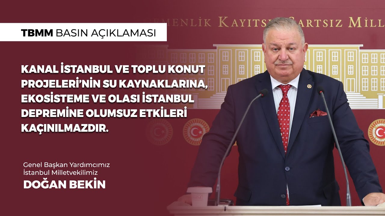Kanal İstanbul ve toplu konutların suya, ekosisteme ve olası deprem etkileri olumsuzdur.
