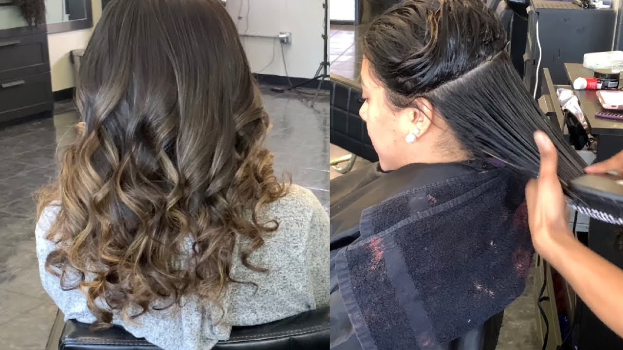 Silk Press with Sexy Body Curls | Date Night Hair