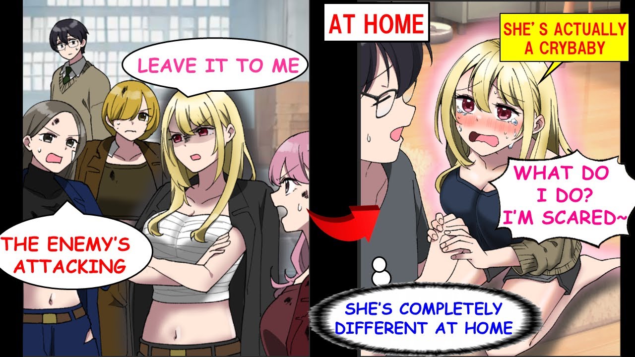 The Fearless Leader of the Ladies’ Gang Is Actually a Crybaby at Home.[Manga Dub][RomCom]
