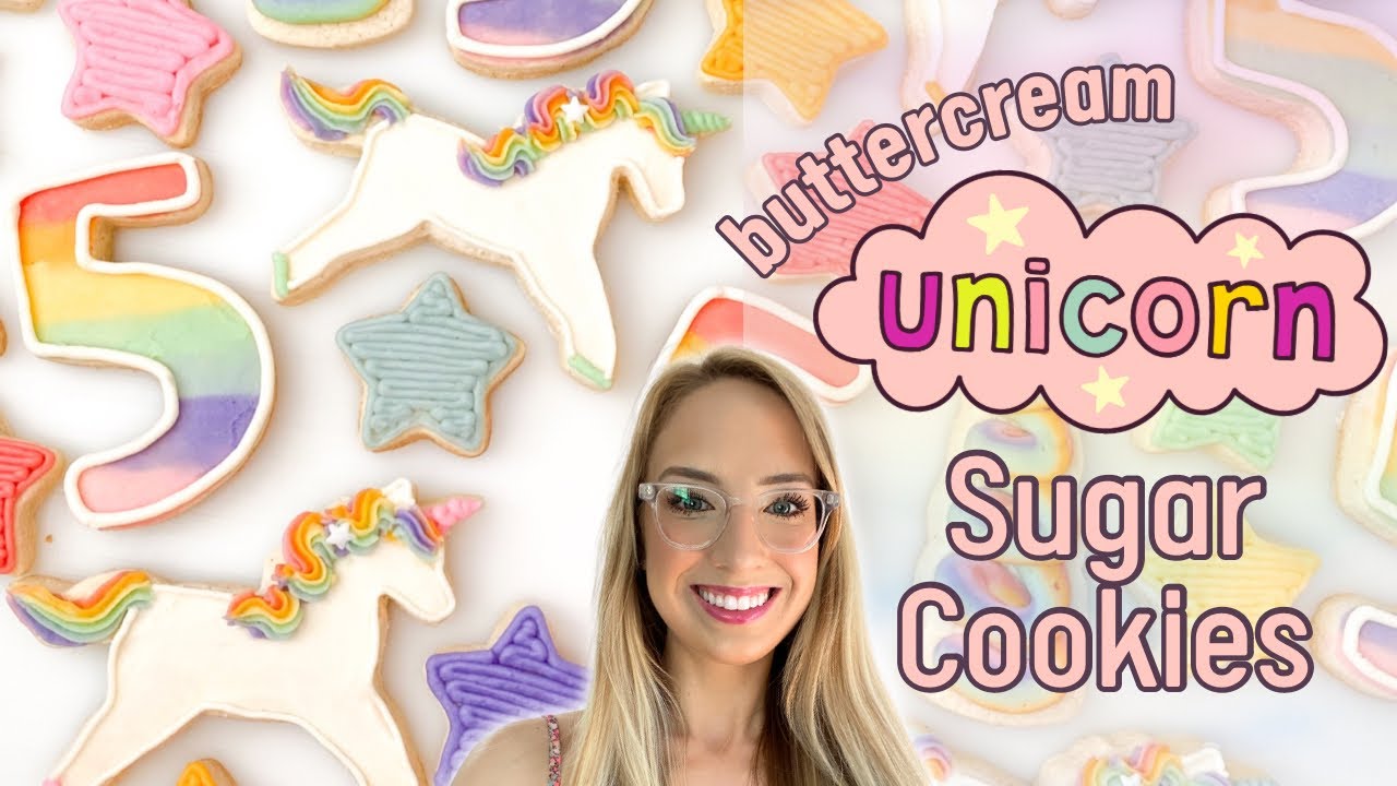 Unicorn Sugar Cookies ~ Relaxing Cookie Decorating Tutorial