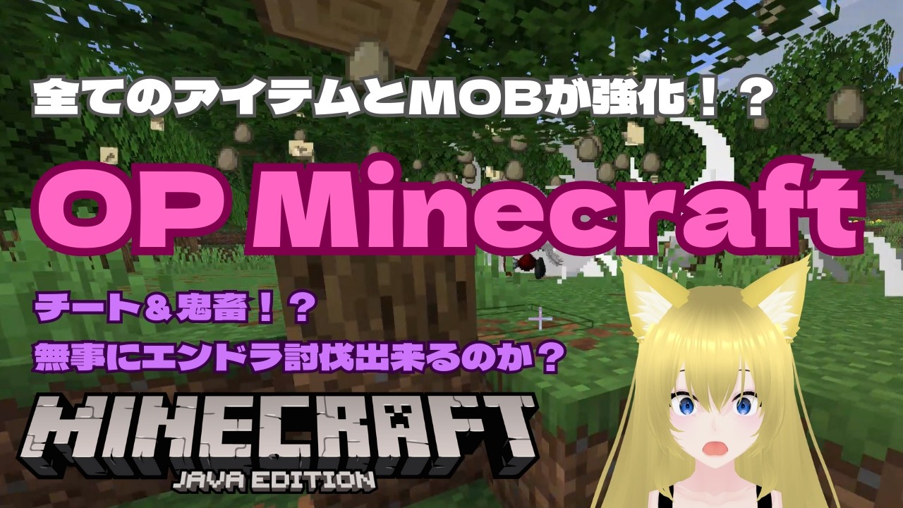 全てのアイテムとMOBが強化！？OP Minecraftに挑戦！無事にエンドラ討伐出来るのか？【Minecraft】【マインクラフト】【JE】【配布ワールド】