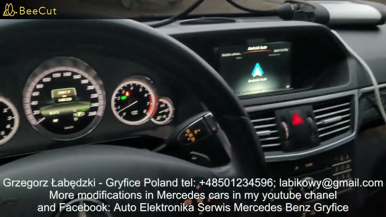 GLAEM - Mercedes w212 wymiana licznika na kolor zmiana audio na NTG5 Carplay Android w212 Carplay AA